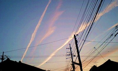 京都　空　夕暮れ